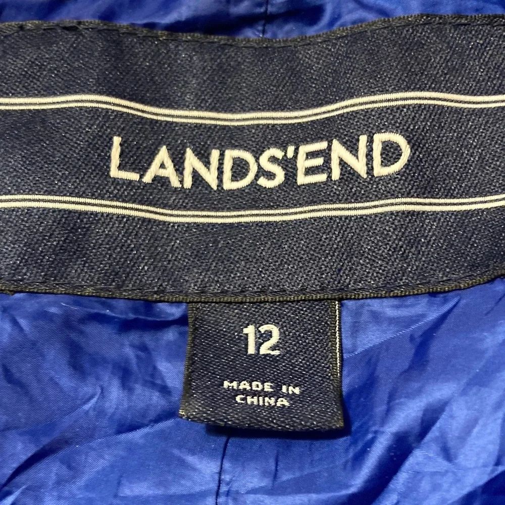 Lands' End Women's Vibrant‎ Blue Puffer Coat 12